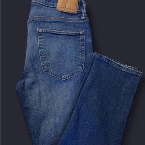 American Eagle Outfitters Men's Dark Blue Slim Straight Jeans